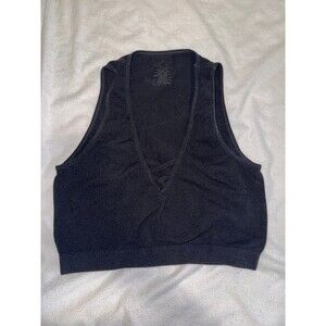 Live Love Dream Black Bralette/Crop Top Size M
